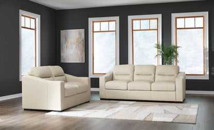Modern Leather Match Sofa