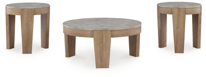 Guystone Light Brown - Occasional Table Set (Set of 3)