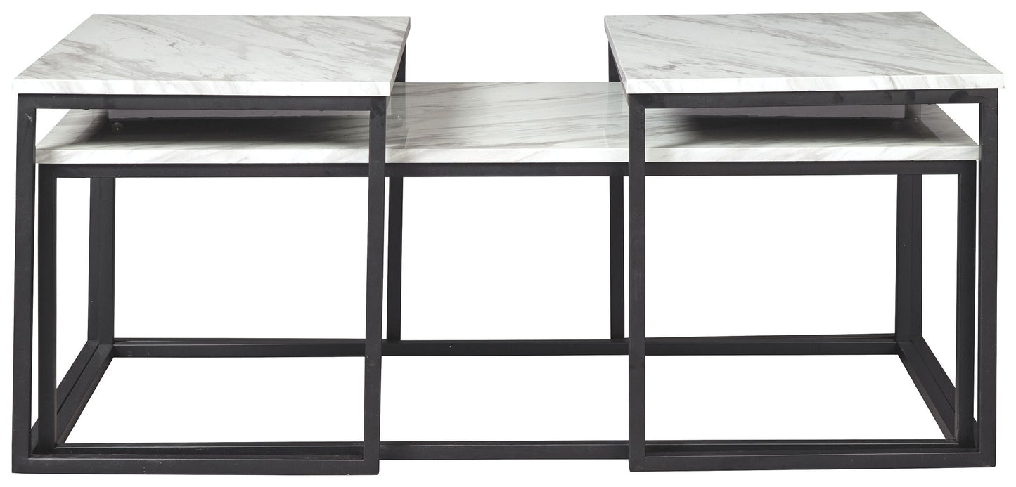 Donnesta Gray / Black - Occasional Table Set (Set of 3)