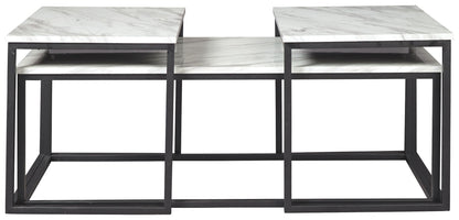 Donnesta Gray / Black - Occasional Table Set (Set of 3)