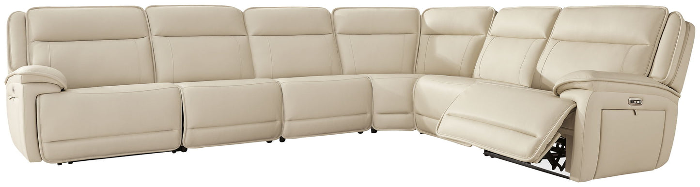 Modern Leather Match Sectional