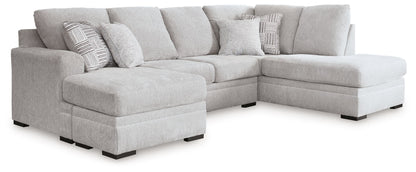 Modern Fabric Sectional - Nickel - 2 Pc. Left Arm Facing Chaise
