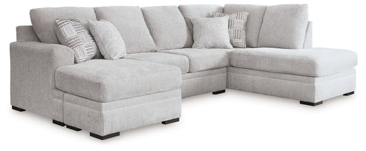 Modern Fabric Sectional - Nickel - 2 Pc. Left Arm Facing Chaise