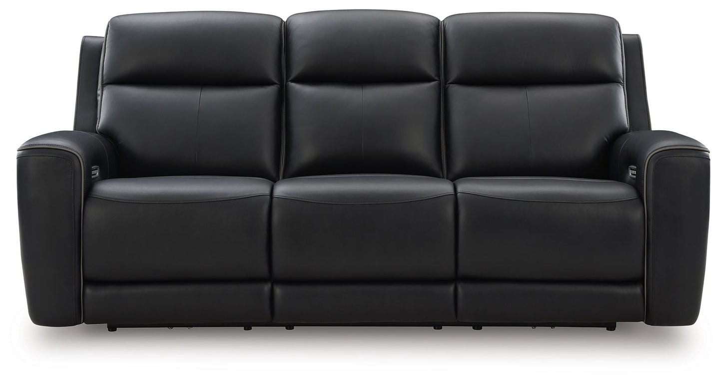 Modern Leather Match Sofa