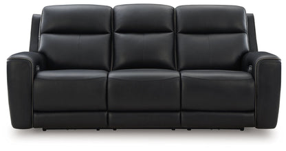 Modern Leather Match Sofa