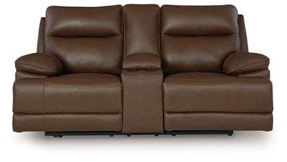 Modern Leather Match Loveseat