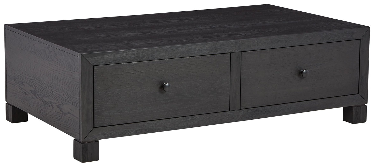 Foyland  Black - Cocktail Table With Storage