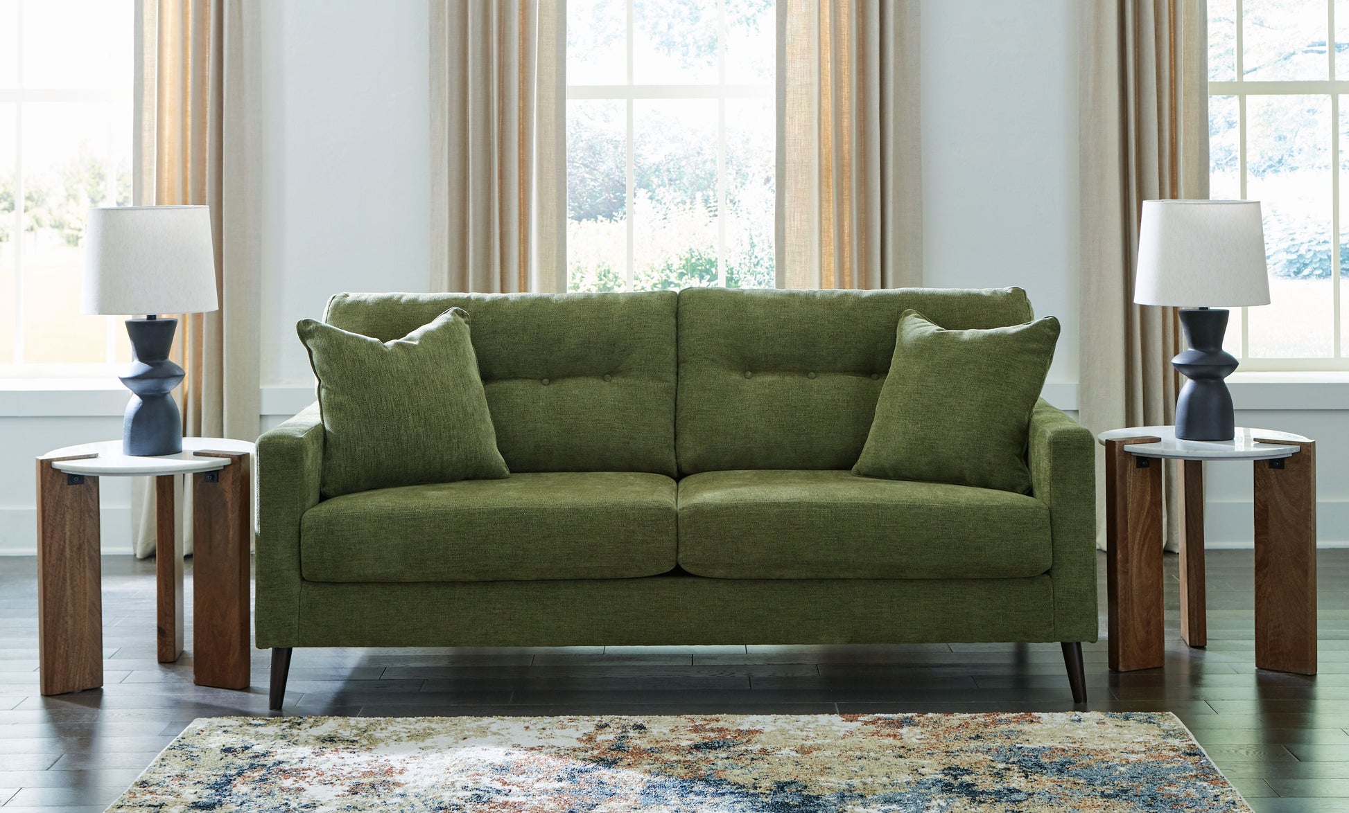 Navy Stationary Sofa And Loveseat - view 11