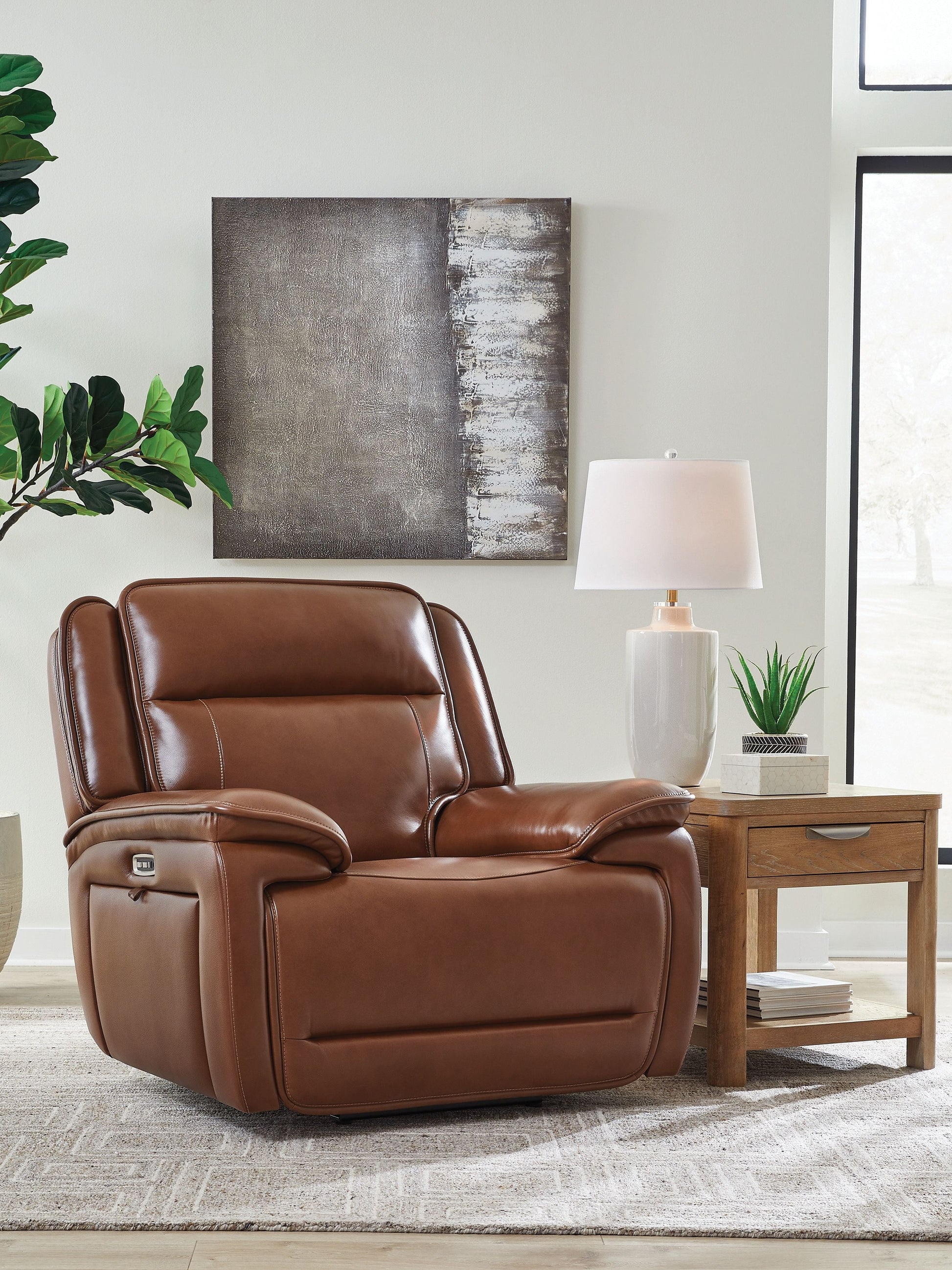 Modern Leather Match Chair