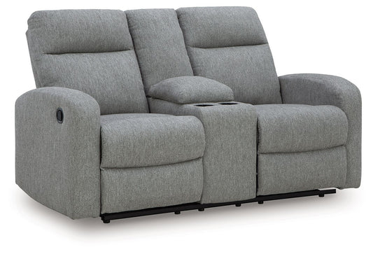 Gauntlet - Double Recline Loveseat With Console - Sterling