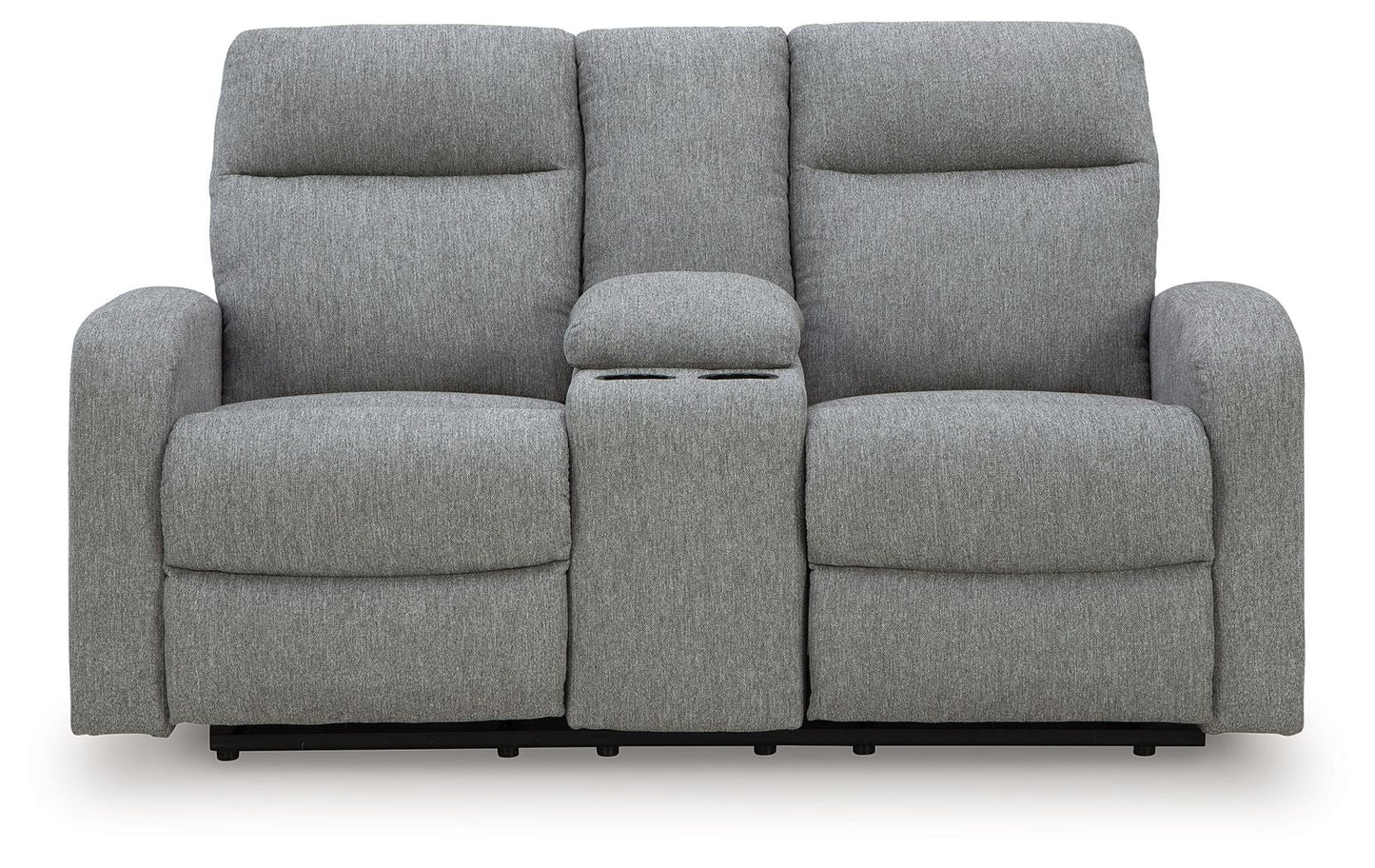 Gauntlet - Double Recline Loveseat With Console - Sterling