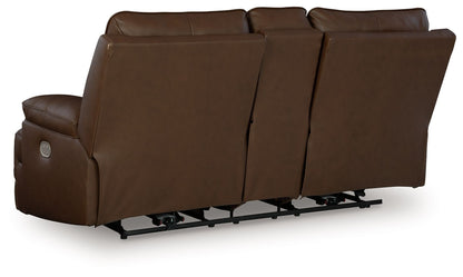 Modern Leather Match Loveseat
