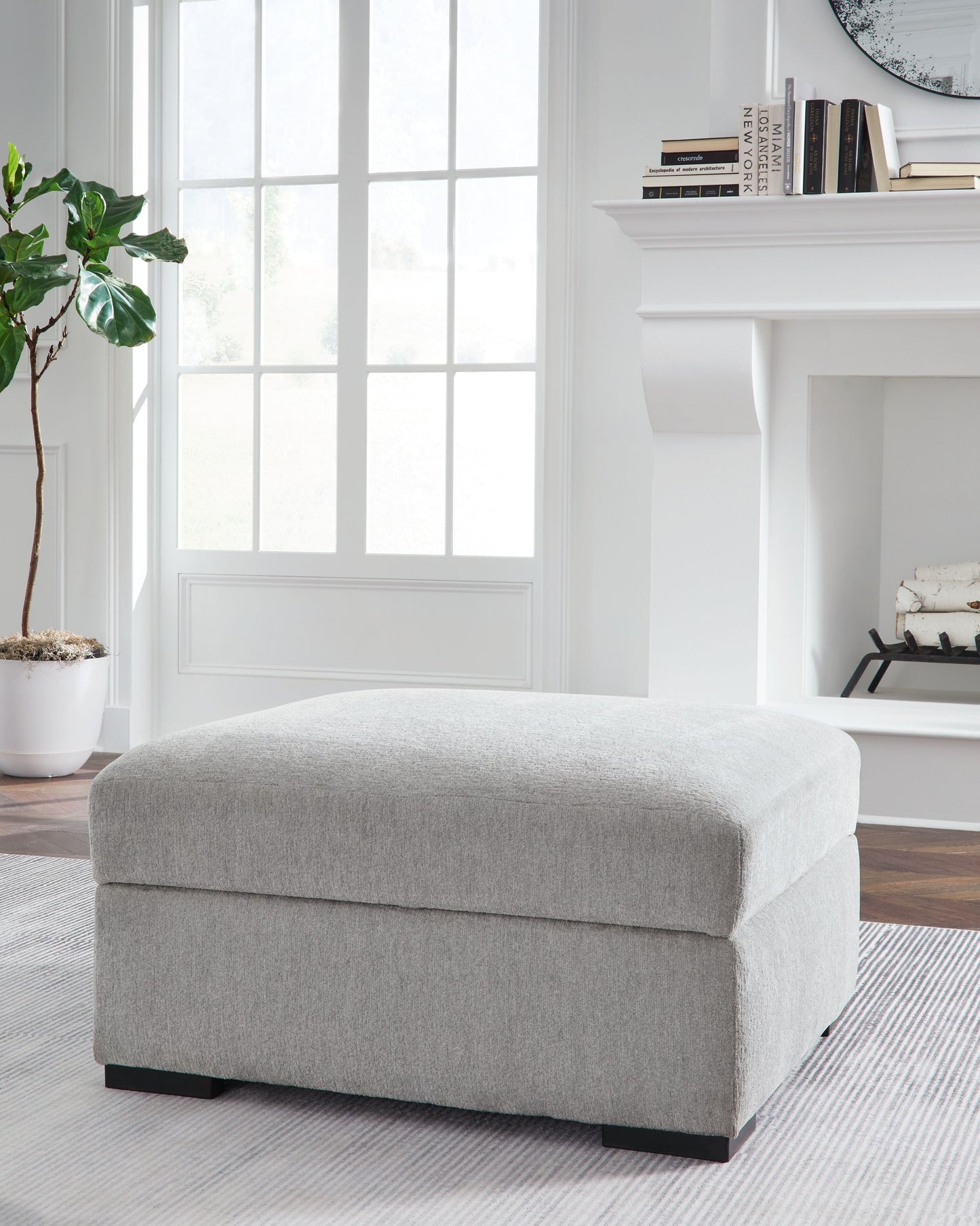 Gabyleigh - Ottoman With Storage - Nickel