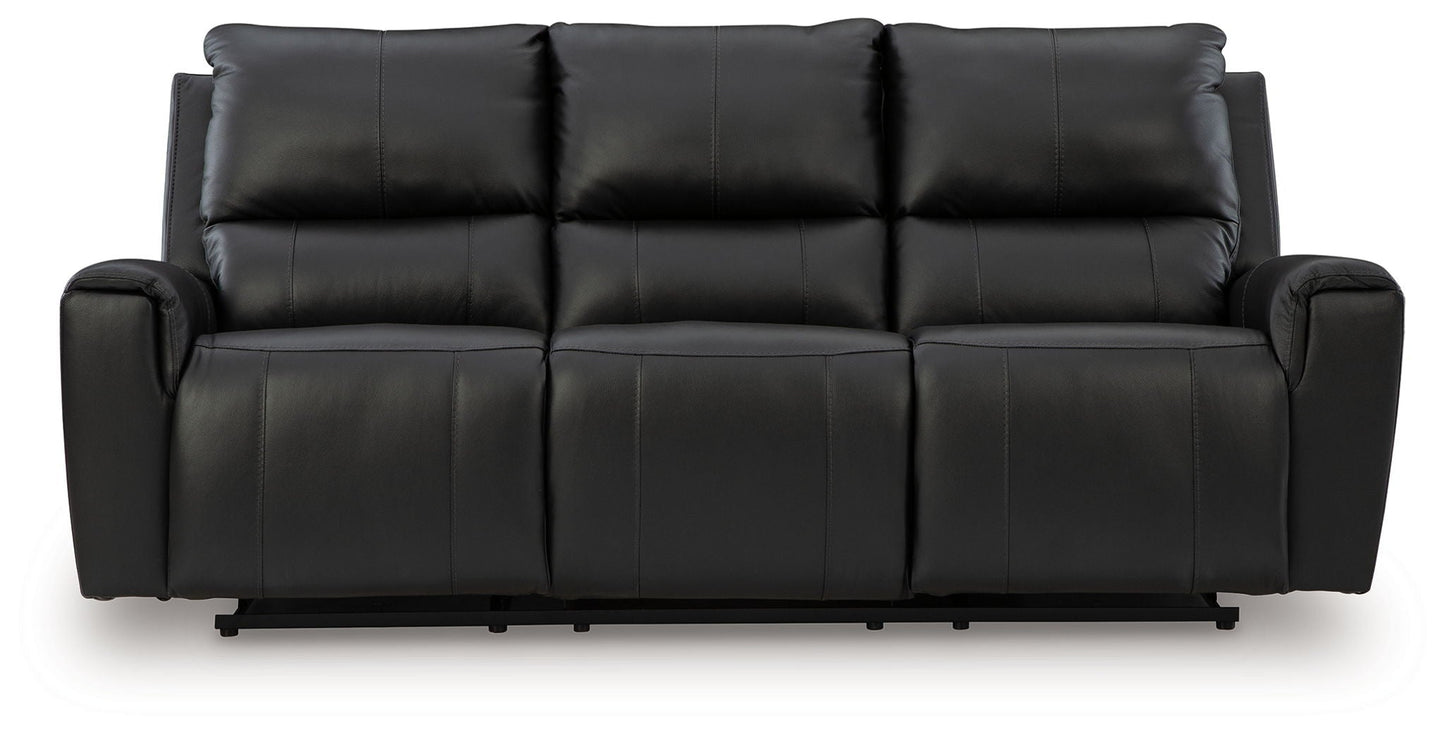 Glossmore - Reclining Sofa - Black