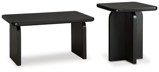 Manor Stone - Occasional Table Set (Set of 2) - Black