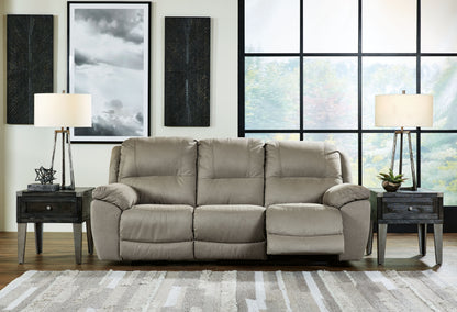 Putty Faux Leather Upholstered Reclining Sofa And Loveseat - view 7