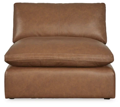 Modern Leather Match Sectional