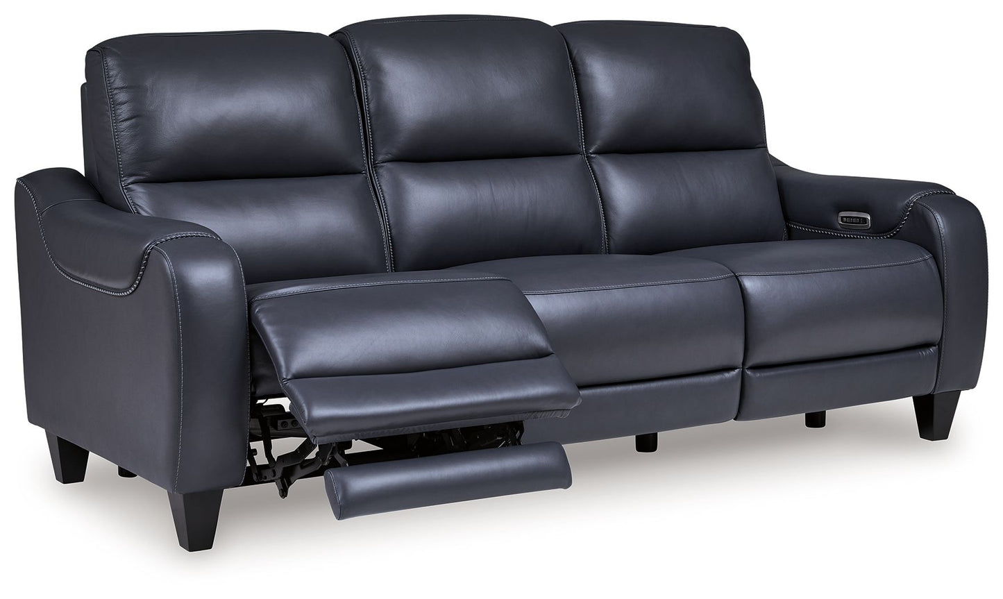 Blue Reclining Sofa And Loveseat - view 5