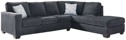 Slate Chenille Fabric Upholstered Sleeper Sectionals - view 12