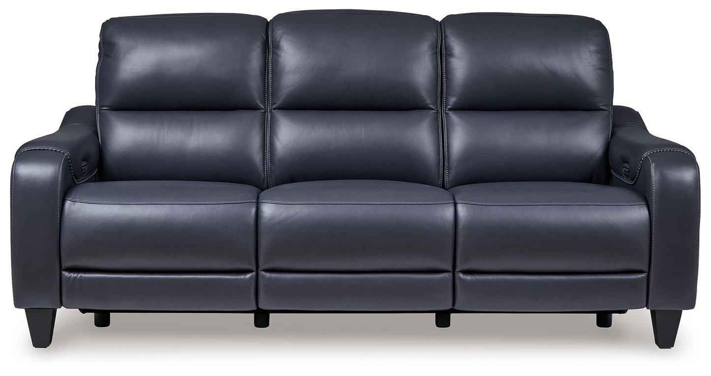 Modern Leather Match Sofa