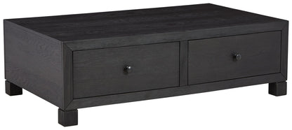 Foyland  Black - Cocktail Table With Storage