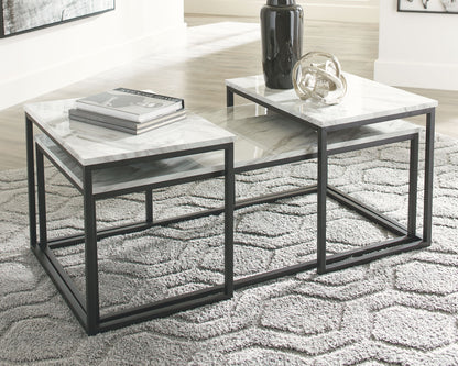 Donnesta Gray / Black - Occasional Table Set (Set of 3)
