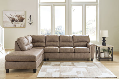 Navi Brown Sleeper Sectional w/ Chaise