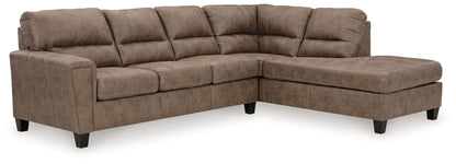 Navi Brown Sleeper Sectional w/ Chaise