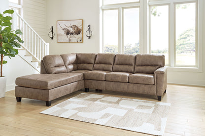 Navi Brown Sleeper Sectional w/ Chaise