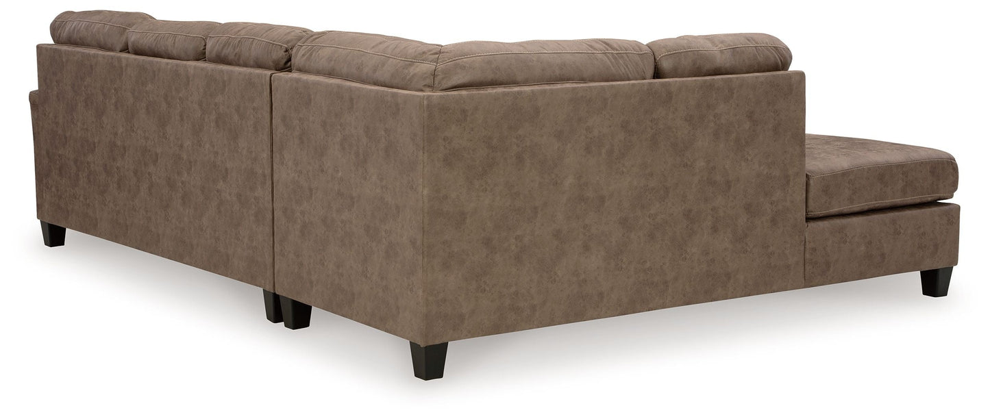 Navi Brown Sleeper Sectional w/ Chaise