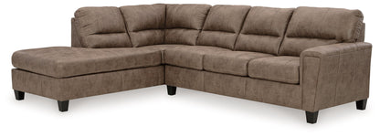 Navi Brown Sleeper Sectional w/ Chaise