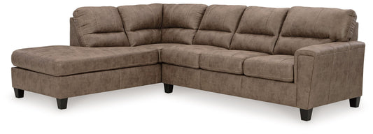Navi Brown Sleeper Sectional w/ Chaise
